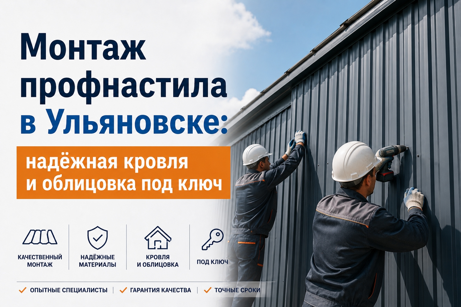  Монтаж профнастила в Ульяновске: надёжная кровля и облицовка..0